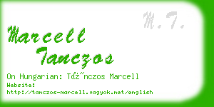 marcell tanczos business card